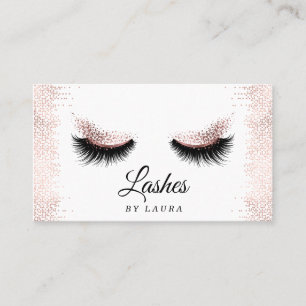 Long Lash Extension Makeust Rose Gold Visitenkarte