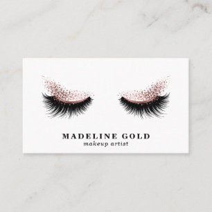 Long Lashes Rose Visitenkarte
