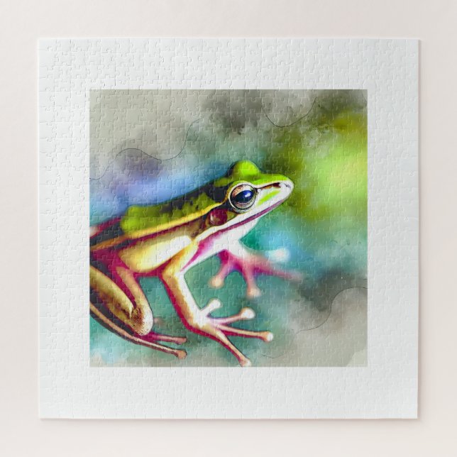 Long legged frog 100924AREF149 - Watercolor Puzzle (Vertikal)