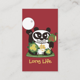 Long Life Gott Panda Lucky Charm Visitenkarte