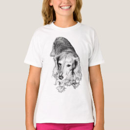 Long Lines, Quiet Strength – Long-Haired Dachshund T-Shirt