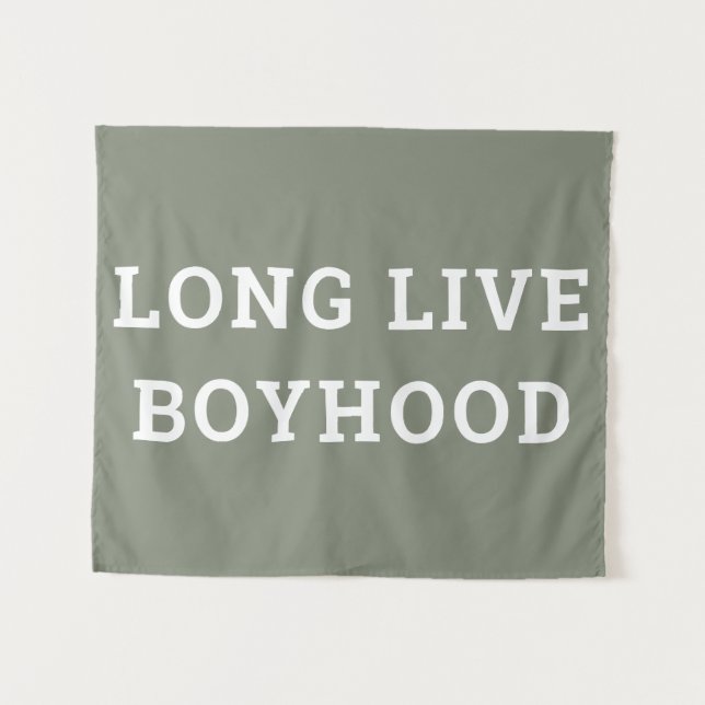 Long Live Boyhood Boy's Room Kinderzimmer Wandteppich (Vorderseite (Horizontal))