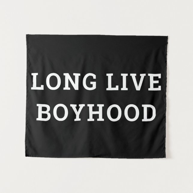Long Live Boyhood Boy's Room Kinderzimmer Wandteppich (Vorderseite (Horizontal))