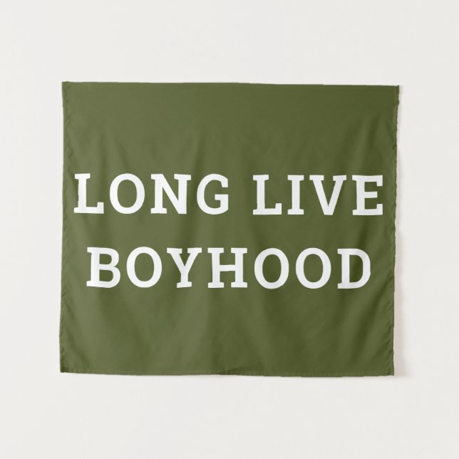 Long Live Boyhood Boy's Room Kinderzimmer Wandteppich (Vorderseite (Horizontal))