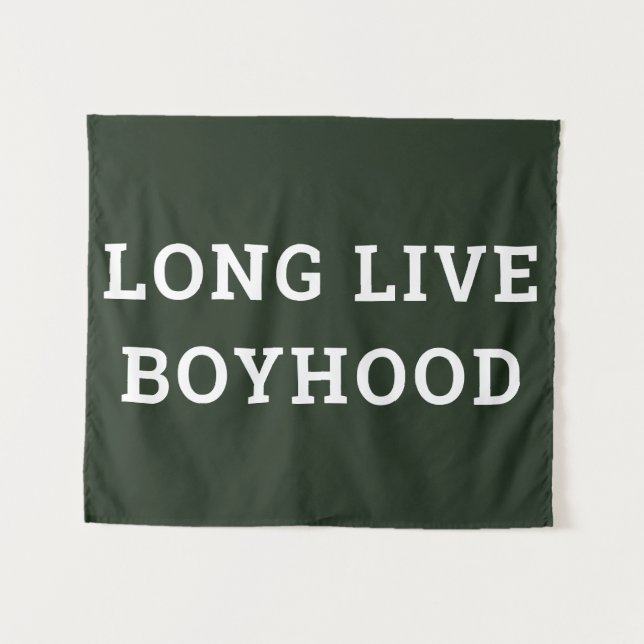 Long Live Boyhood Boy's Room Kinderzimmer Wandteppich (Vorderseite (Horizontal))