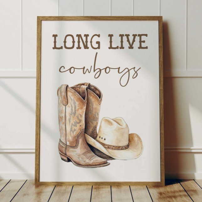 Long Live Cowboys Poster Kids Western Room Decor (Von Creator hochgeladen)