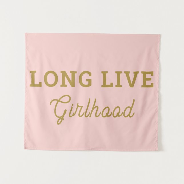 Long Live Girlhood Girl Room Kinderzimmer Wall Wandteppich (Vorderseite (Horizontal))