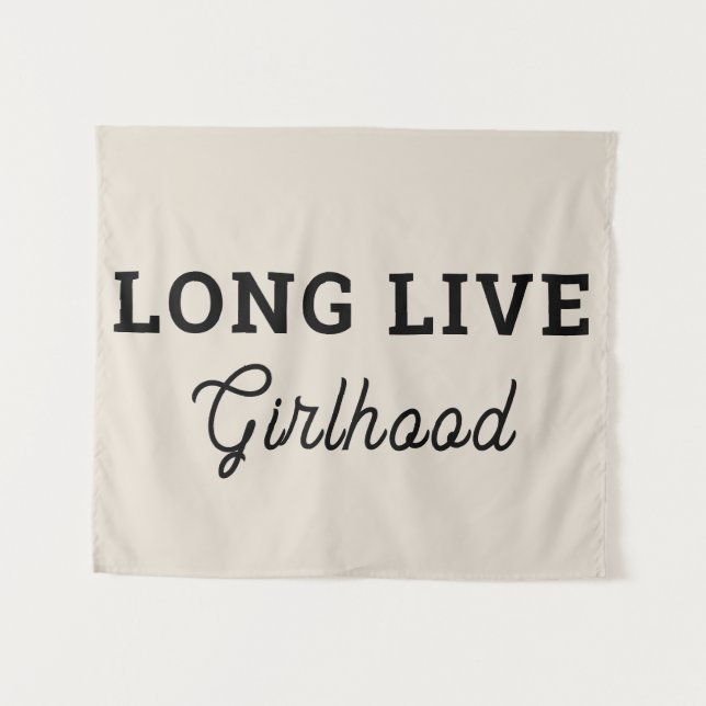 Long Live Girlhood Girl Room Kinderzimmer Wall Wandteppich (Vorderseite (Horizontal))