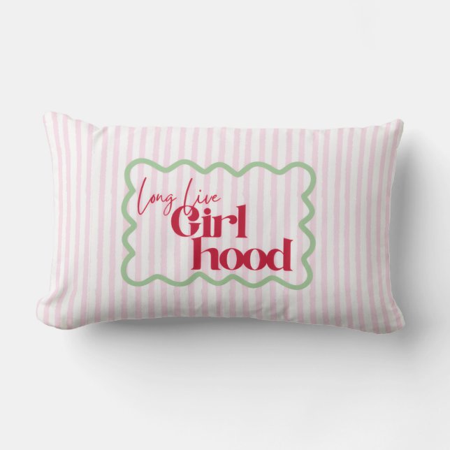 Long Live Girlhood Play room Nursery Girly Pop  Lendenkissen (Vorderseite)