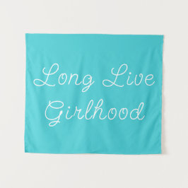 Long Live Girlhood Playroom Blue Kinderzimmer Wall Wandteppich