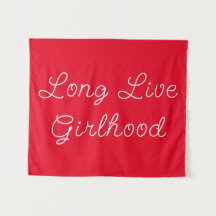 Long Live Girlhood Playroom Red Kinderzimmer Wall