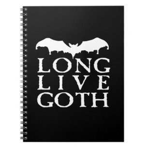 Long Live Goth Vampire Bat Notizblock