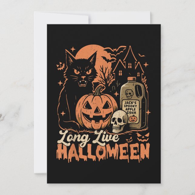 Long Live Halloween Einladung (Vorderseite)