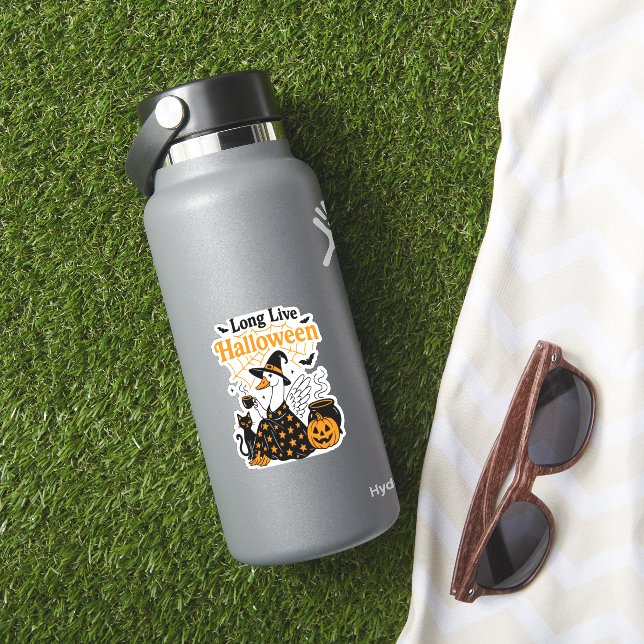 Long Live Halloween Goose Hexe Aufkleber (HydroFlask Insitu)
