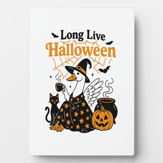 Long Live Halloween Goose Witch Fotoplatte (Vorderseite)