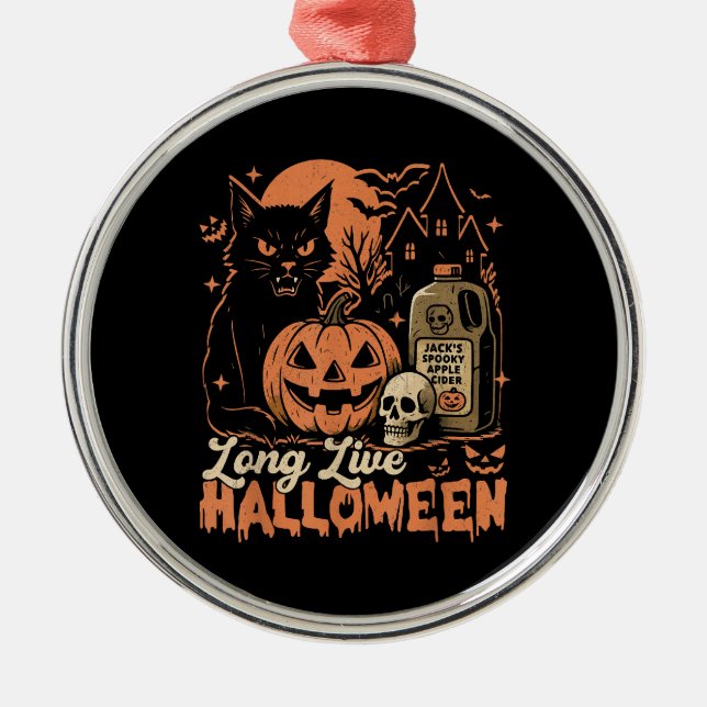 Long Live Halloween Ornament Aus Metall (Vorne)