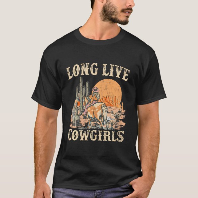 Long Live Howdy Rodeo Western Country Funny Cowgir T-Shirt (Vorderseite)
