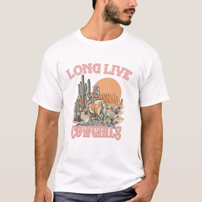 Long Live Howdy Rodeo Western Country Southern Cow T-Shirt (Vorderseite)