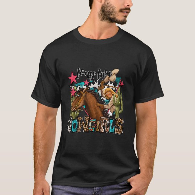 Long Live Howdy Rodeo Western Country Southern Cow T-Shirt (Vorderseite)