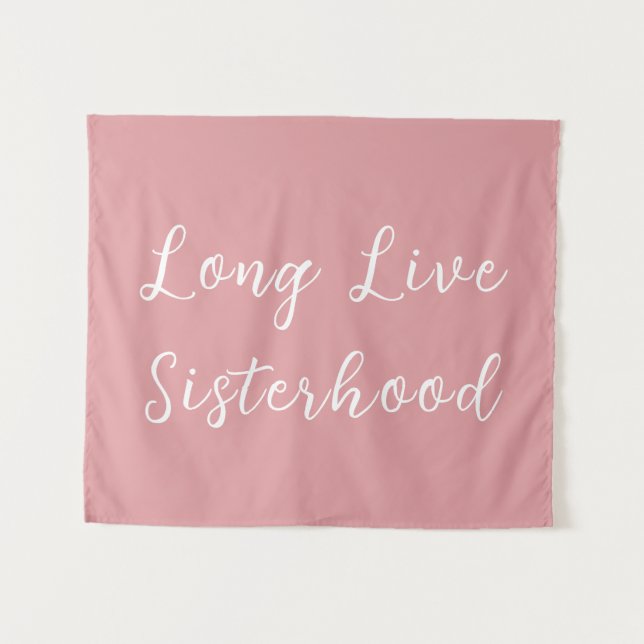 Long Live Sisterhood Room Kinderzimmer Wall Wandteppich (Vorderseite (Horizontal))