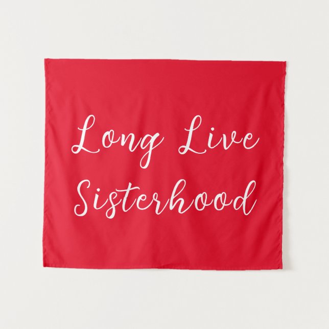 Long Live Sisterhood Room Kinderzimmer Wall Wandteppich (Vorderseite (Horizontal))