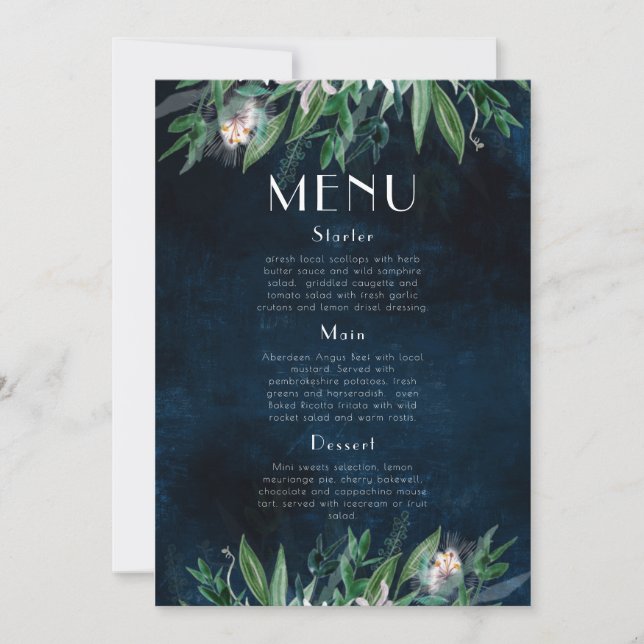Long menu 4x9 Template 9, Einladung (Vorderseite)