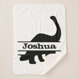 Long Neck Dinosaurier Personalisiert Name Silhouet Sherpadecke