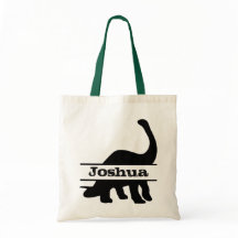 Long Neck Dinosaurier Personalisiert Name Tote Bag