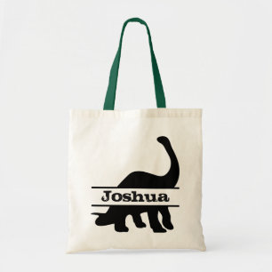 Long Neck Dinosaurier Personalisiert Name Tote Bag Tragetasche