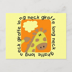 Long Neck Giraffe Tshirts und Geschenke Postkarte