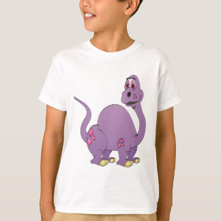 Long Neck Lila Dinosaur Cartoon T-Shirt