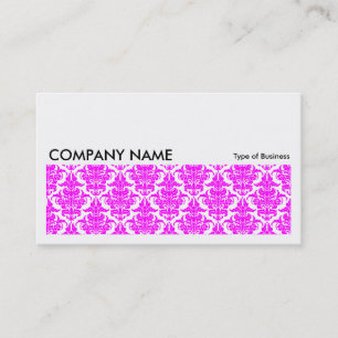 Long Picture 0119 - Magenta Damask Muster Visitenkarte