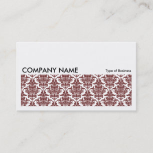 Long Picture 0121 - dk Brown Damask Pattern Visitenkarte
