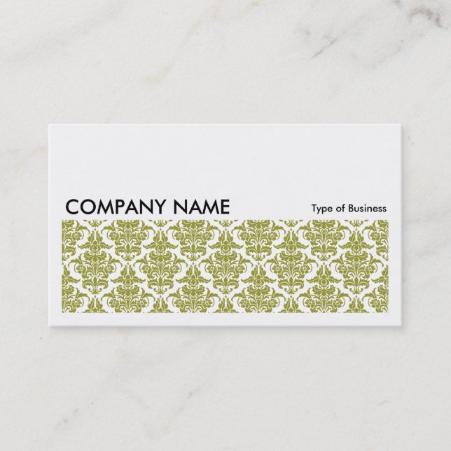 Long Picture 0133 - Olive Damask Visitenkarte (Vorderseite)