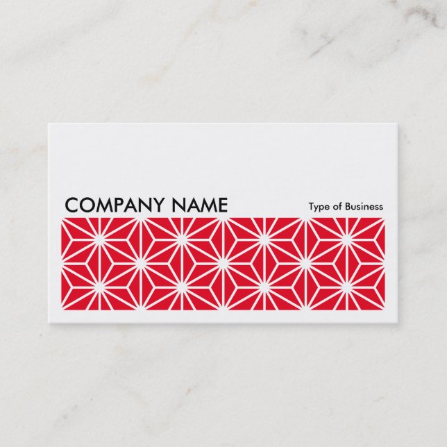 Long Picture 0249 - Asanoha Pattern - Red e6001c Visitenkarte (Vorderseite)