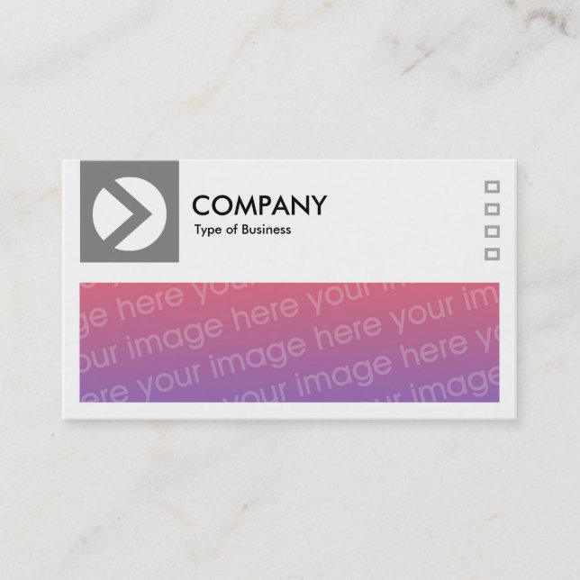Long Picture - Logo und Panel v2 - Mid Grau Visitenkarte (Vorderseite)