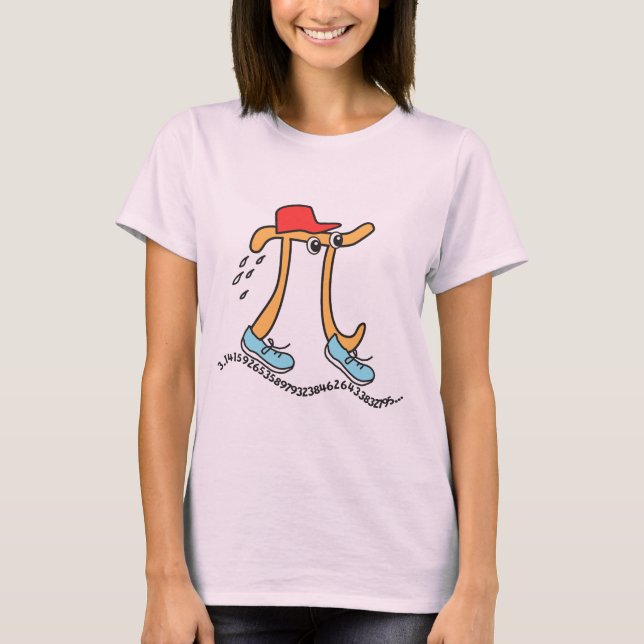 Long Running Pi © Funny Pi Typ T - Shirt (Vorderseite)