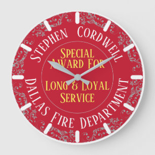 Long Service Fireman Loyal Service Award Große Wanduhr