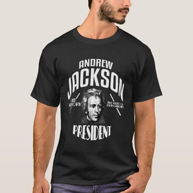 Long Sleeve Präsident Andrew Jackson Shirt Campaig (Vorderseite)