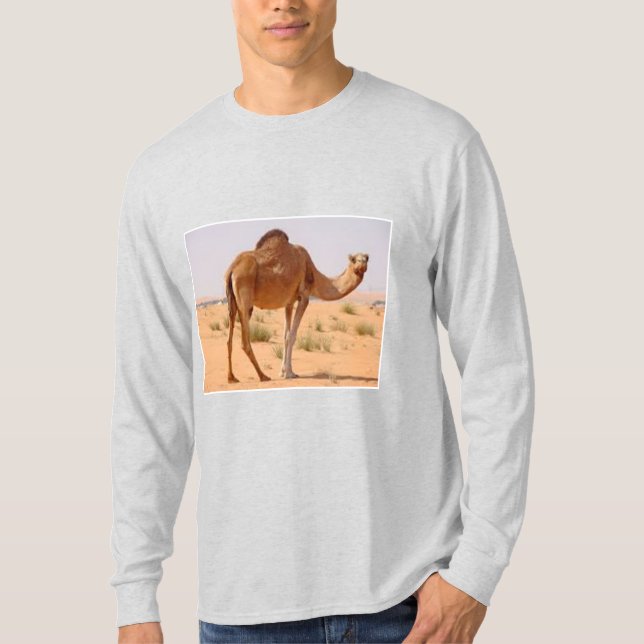Long Sleeve T-Shirt ash  men  I  LOVE  SAHARA  (Vorderseite)