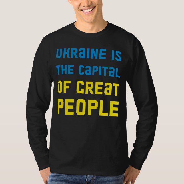 Long Sleeve T - Shirt Ukraine ist die Hauptstadt (Vorderseite)