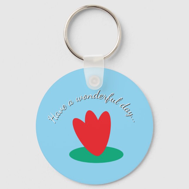  long sleeve T-Shirt with flower on a pond Schlüsselanhänger (Vorderseite)