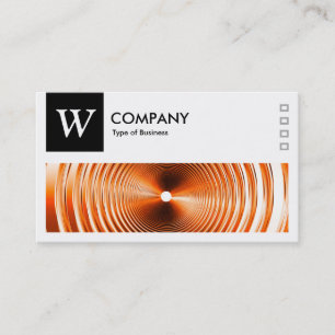Long Spring Orange - Logo und Panel v2 - Schwarz Visitenkarte