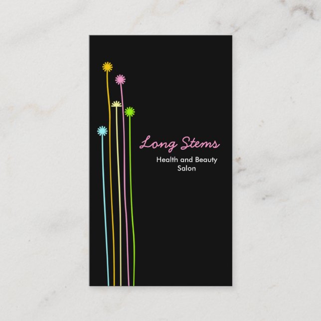 Long Stems II - Black Visitenkarte (Vorderseite)