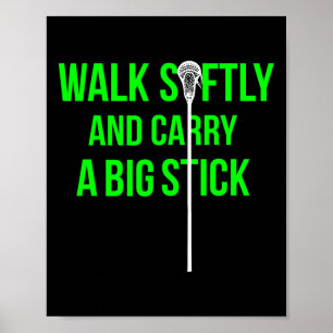 Long Stick Middie (lsm) Neon Lacrosse Defense Lax Poster