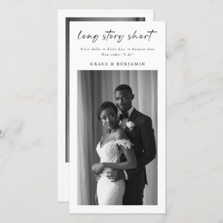 Long Story Short Bookmark Modern Minimalist Photo Save The Date
