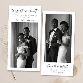 Long Story Short Bookmark Modern Minimalist Photo Save The Date