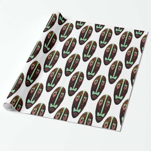 Long Tiki Mask Thunder_Cove Geschenkpapier (Ungerollt)