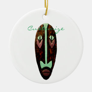 Long Tiki Mask Thunder_Cove Keramik Ornament