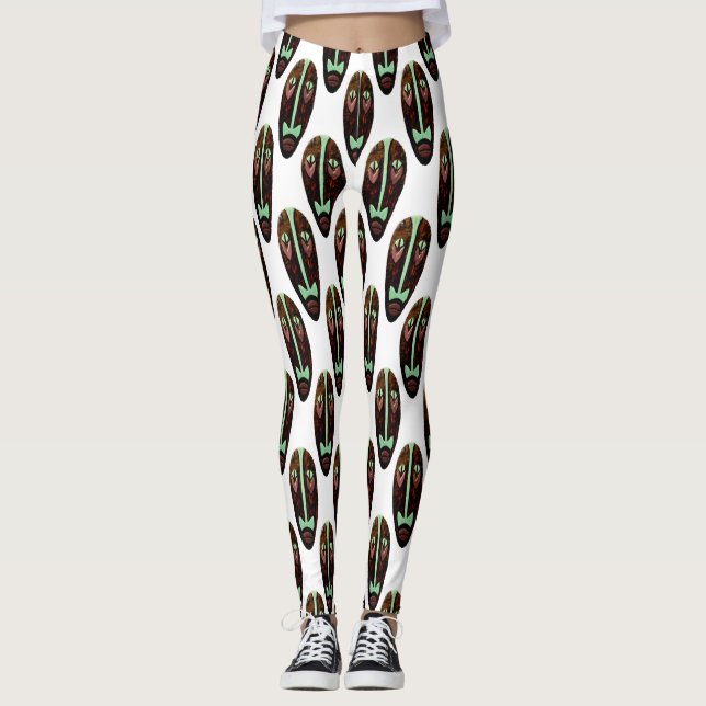 Long Tiki Mask Thunder_Cove Leggings (Vorderseite)